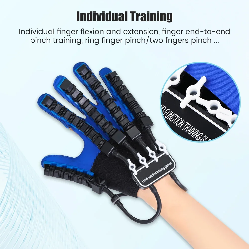 Left & Right Hand Finger Rehabilitation Exerciser Robot Gloves Stroke Hemiplegia Cerebral Infarction Training Therapy Equipment