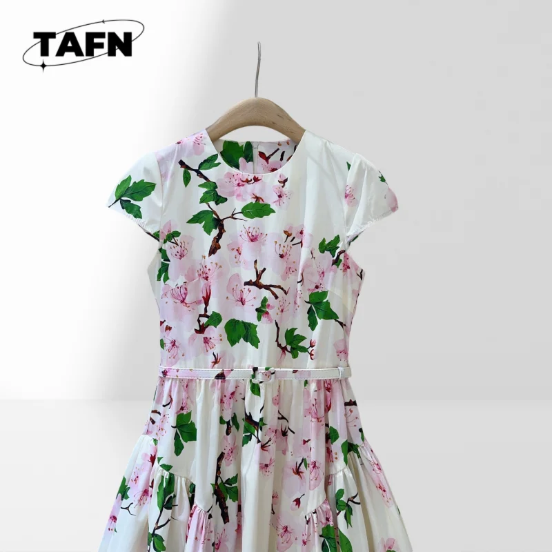 Vestido elegante High Street hermosa moda calidad superior vestido de cachemira de inspiración vintage cómodo Primavera Verano AF2701