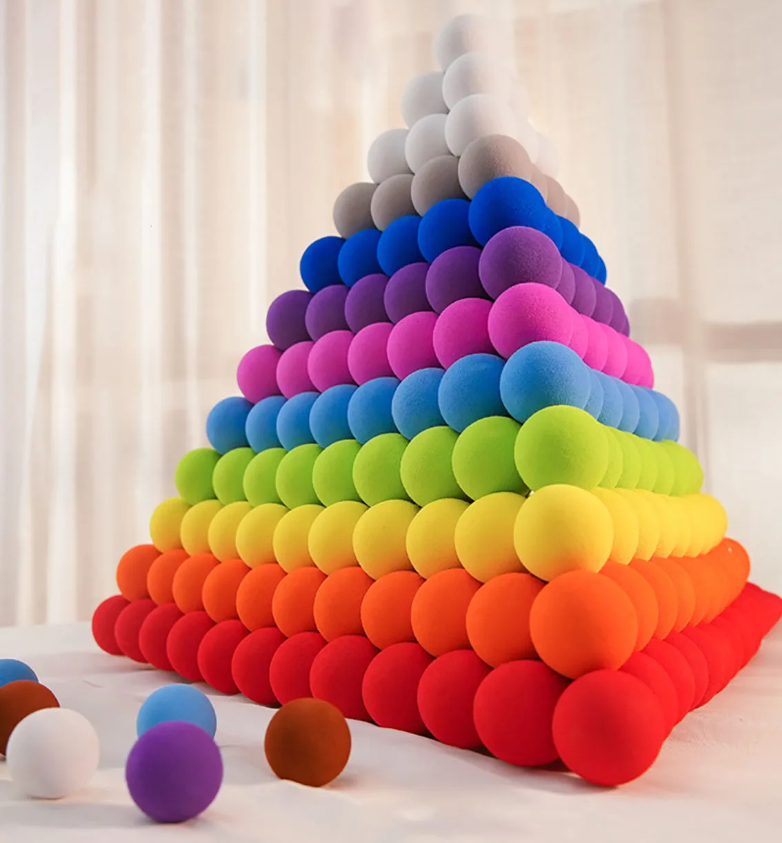 10Pcs 12 Colors Diameter 32mm/40mm Colorful EVA Foam Soft Sponge Ball for DIY Handmade Golf Practice Pet Toy
