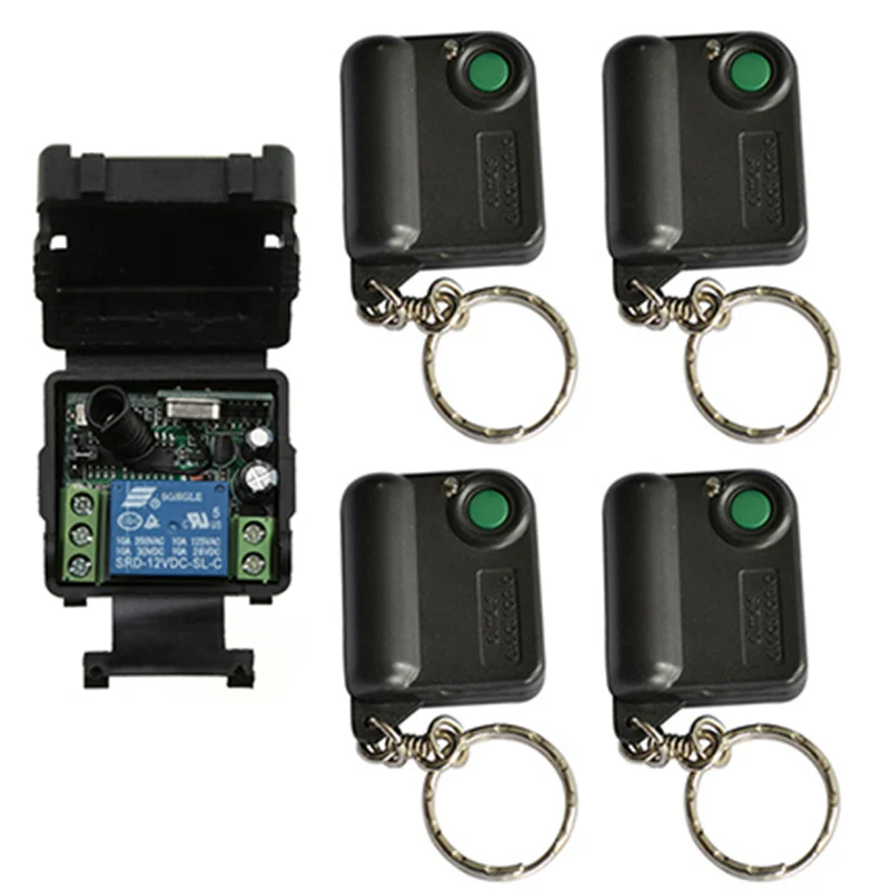 xuanlongyuan DC12V 24V 1CH 10A Universal Wireless Remote Control Switch Relay Receiver Module&RF Remote Control/Garage Doors