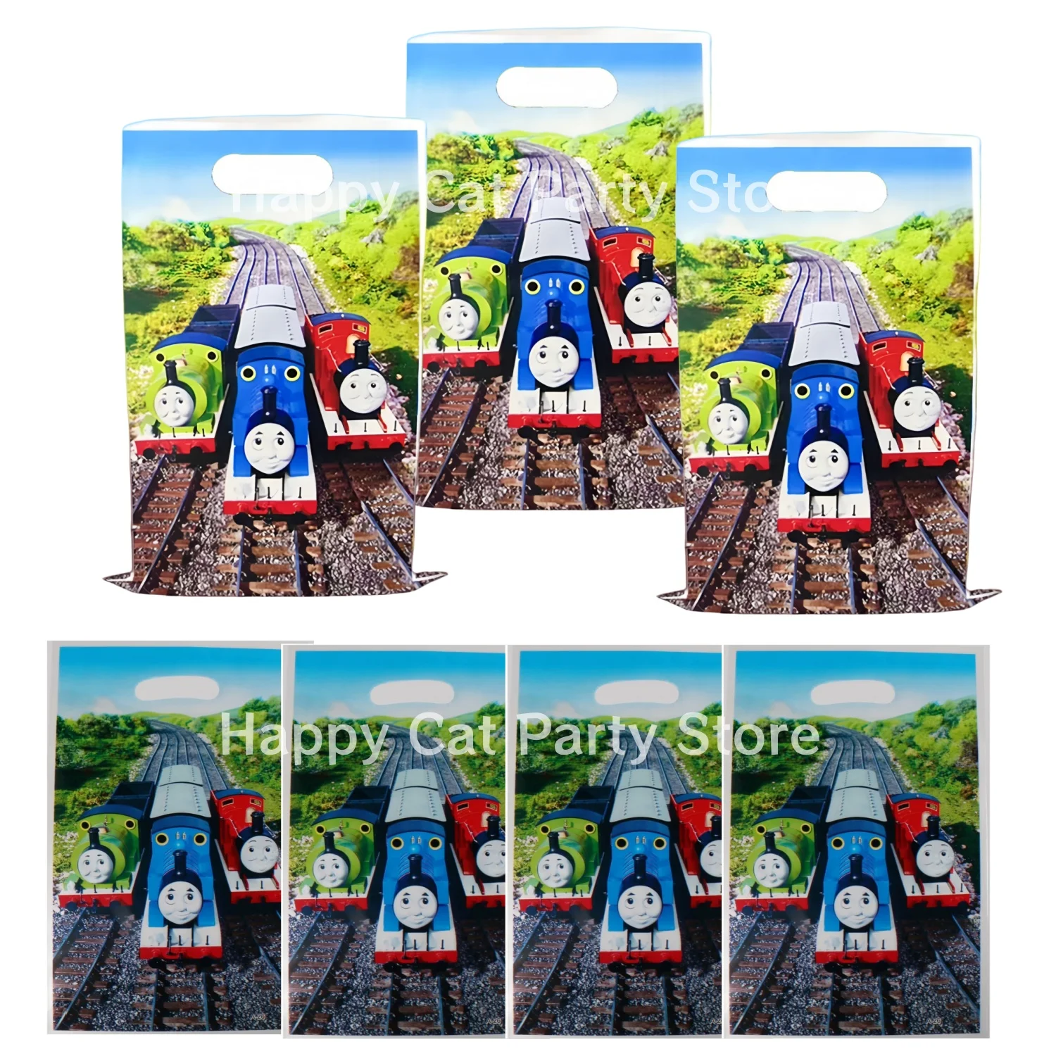 Thomas The Train Gift Bags Birthday Decoration Train Goody Biscuit Package Candy Bag Baby Shower Kids Favor Gifts Party Supplies