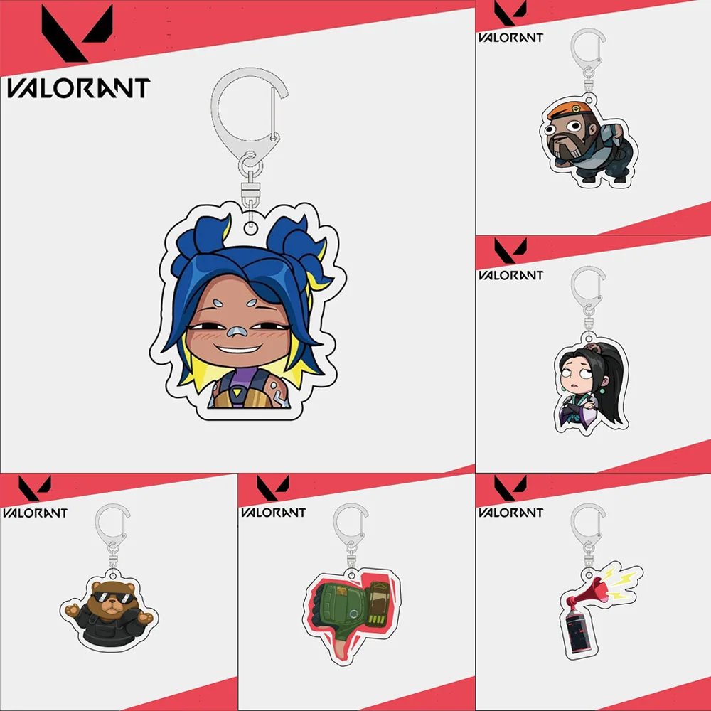 Anime Valorant Acrylic Keychain Llaveros Cartoon Figures Key Chain Pendant Cosplay Women Bag Jewelry Accessories Fans Gift #1