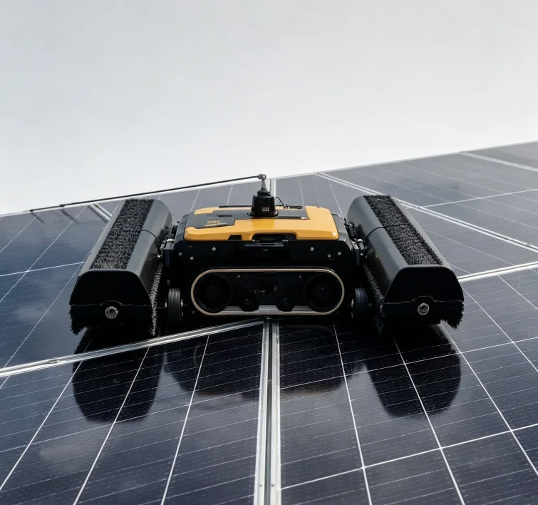 Portable Intelligent Solar Panel Cleaning Robot Waterproof Design Long Working Time for Outdoor PV Panels
