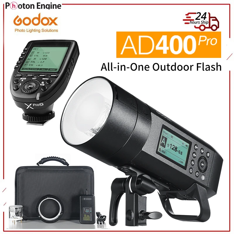 Godox AD400 Pro WITSTRO All-in-One Outdoor Flash AD400Pro Li-on Battery TTL HSS with Built-in 2.4G Wireless X System