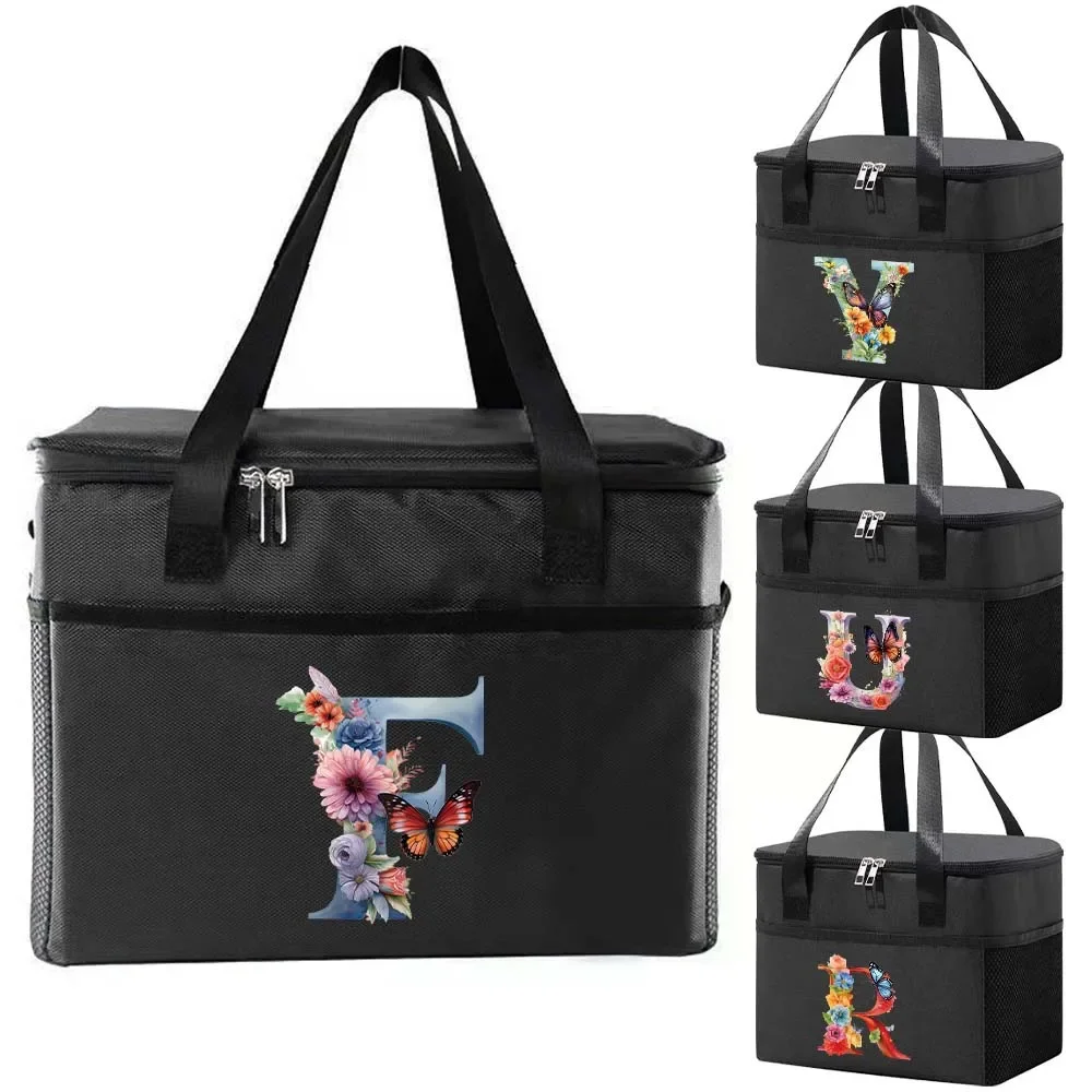Lunch Box for Women Microwave Lunch Bag Food Container Printing Butterfly Portable Food Thermal Box Office Cooler Lunch Box