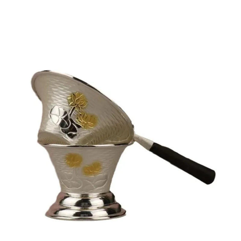 

Foot Silver 999 Tea Leak Silver Tea Filter Tea Tray