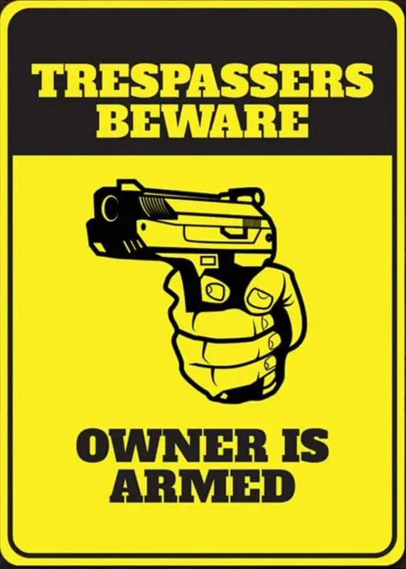 Owner Is Armed, Owner Of Firearms, Guns, 2nd Amendment Sign, Amendment Right, Gun Lovers, House Decor, Beware - Quality Aluminum