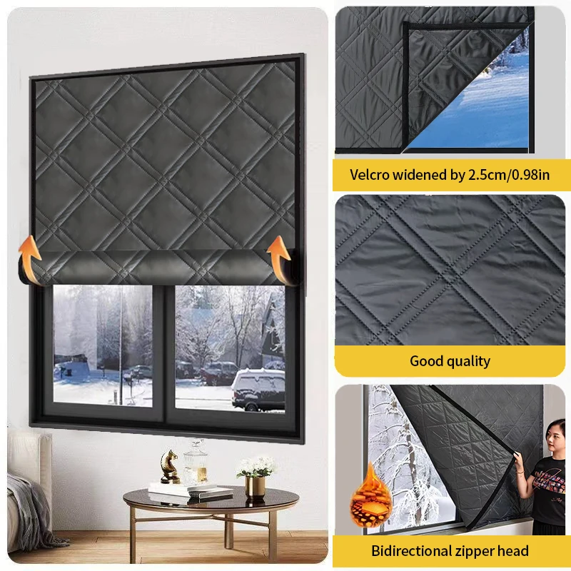 

Solid color curtains thicken，Winter windproof warm curtains,sealed windows，Blackout,Used as bedroom,balcony,door,living room