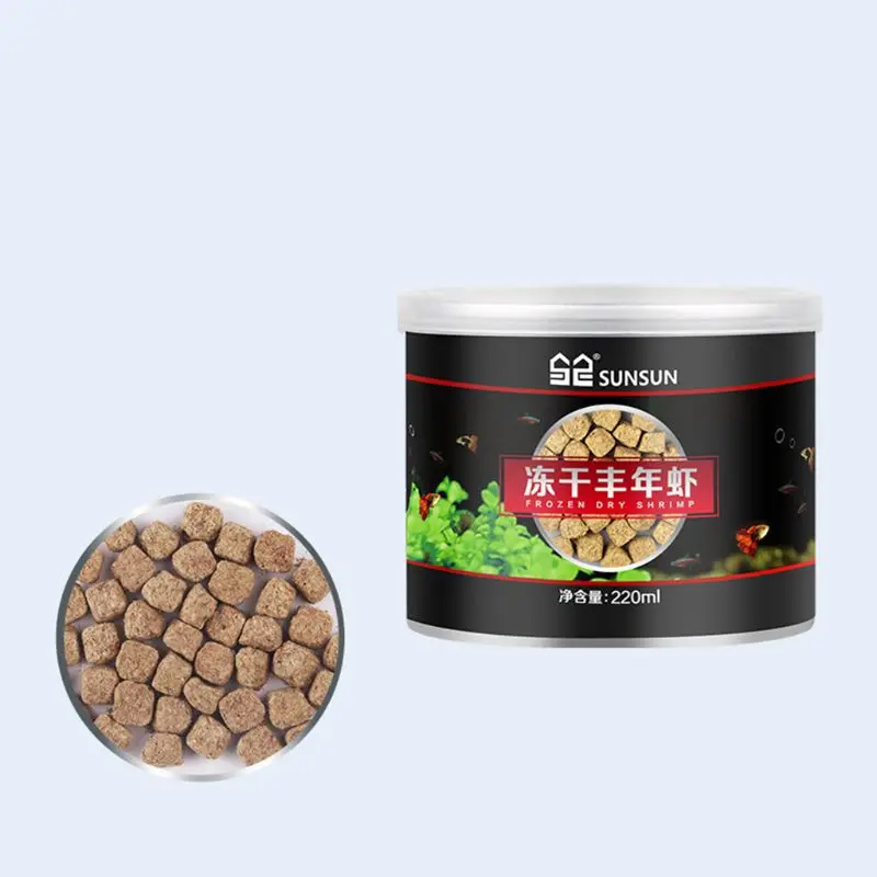 Fish Feed Betta Food Snack Dried Freeze Shrimp for koi Cichlid Aquatic for Turtl