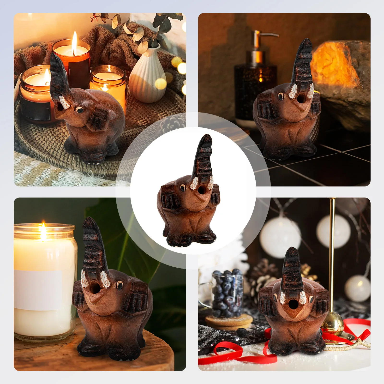 

Elephant-Shaped Wood Musical Instrument for Kids Handmade Carved Sound Maker Enhances Listening Skills Fun Educational Home