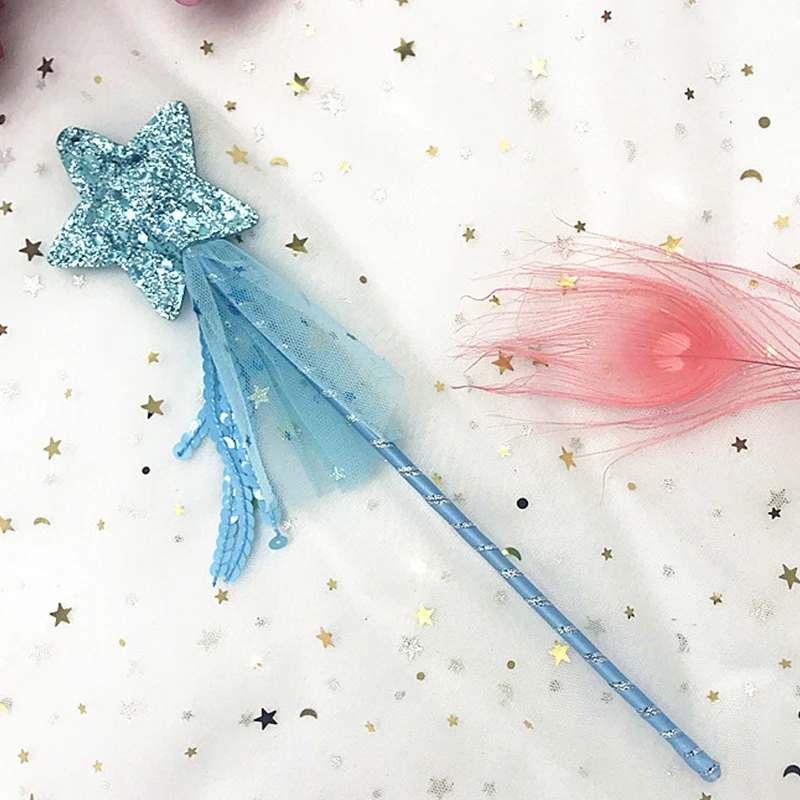 1Pc Hot Sale Five Pointed Star Fairy Wand Toy for Children Kids Stick Girls Birthday Gift Party Halloween Princess Cosplay Props