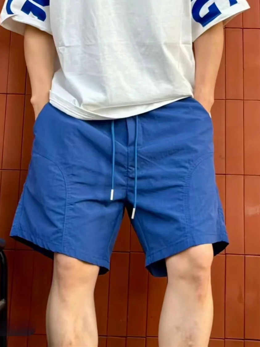 

Men's Summer Fashion Dopaamine Color Lightweight Breathable Color Sports Shorts Loose Casual Quick Dry Five-Quarter Pants