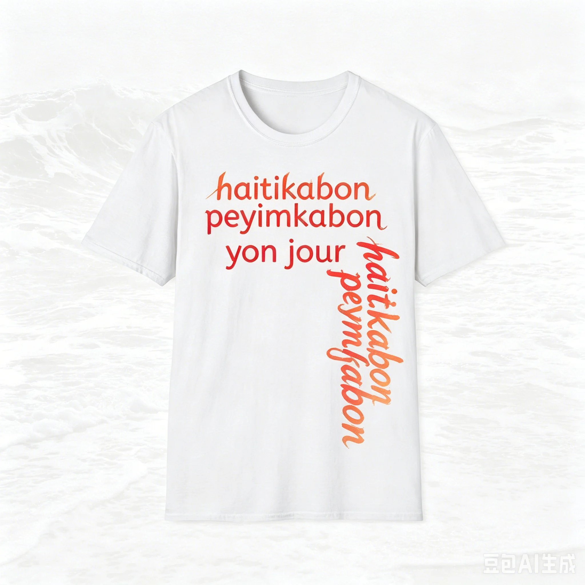 

Vibrant Gradient Haitian Creole Quote T-Shirt, Cultural Haiti Saying Casual Streetwear Tee