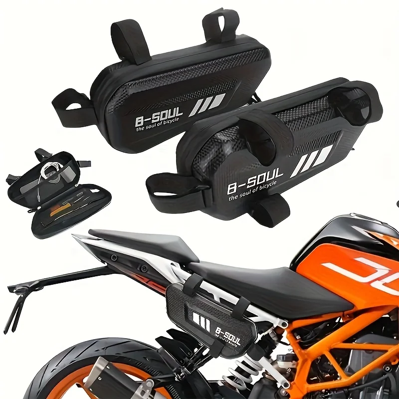 

Комплект из 2 жестких мотоциклетных боковых сумок с двойной молнией, карманами для инструментов и сетчатыми отделениями