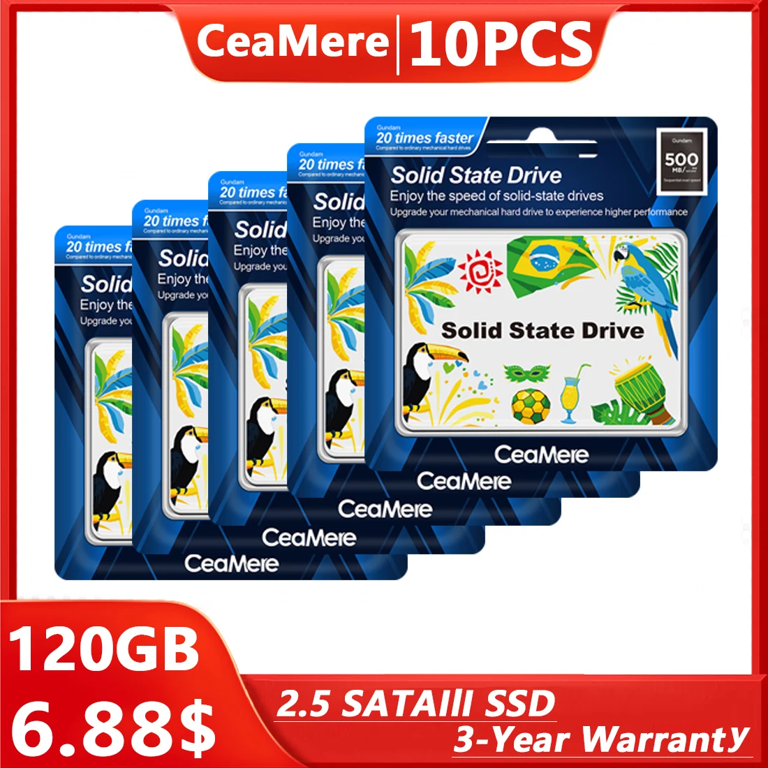 Brazil Style SSD 120GB 128GB SATAIII SSD 240GB256GB Internal Hard Drive 1TB 2TB 512GB 480GB Solid State Hard Disk 2.5 for Laptop