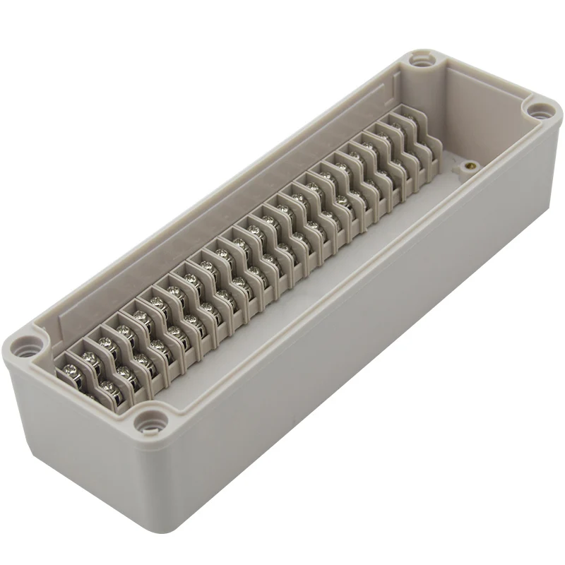 Plastic outdoor waterproof junction box with terminal 15P10P20P high and low terminal box ABS outdoor waterproof box