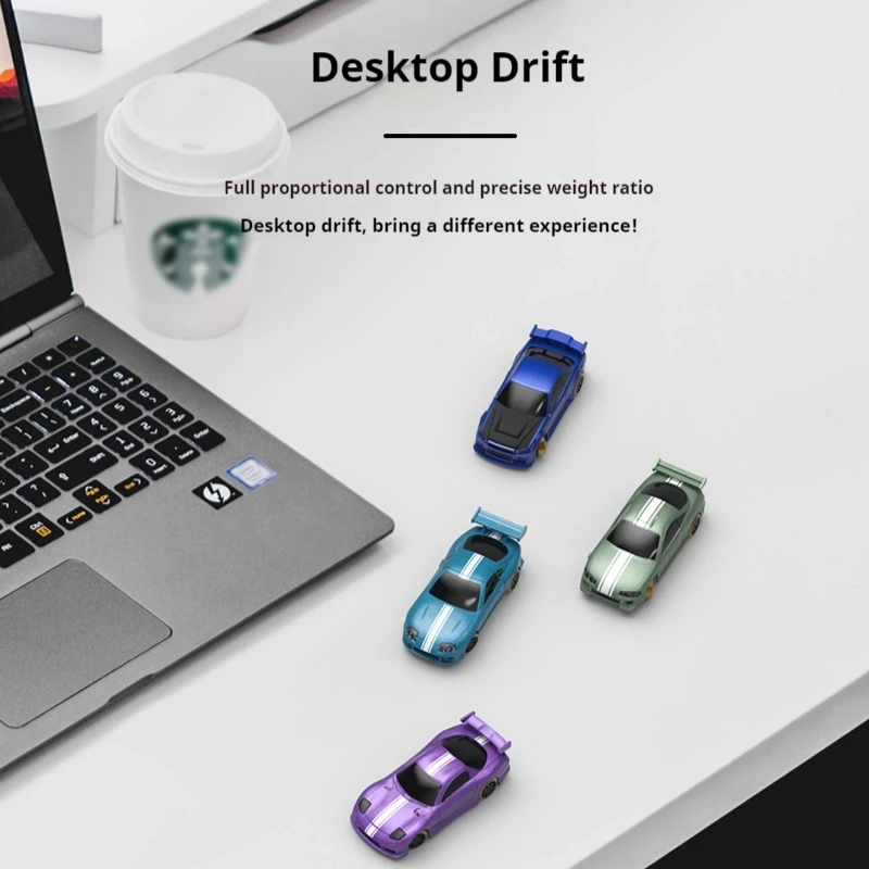 Turbo Racing 1:76 Miniatura em escala completa com controle remoto modelo de simulação de carro à deriva brinquedo carro RC para crianças e aficionados