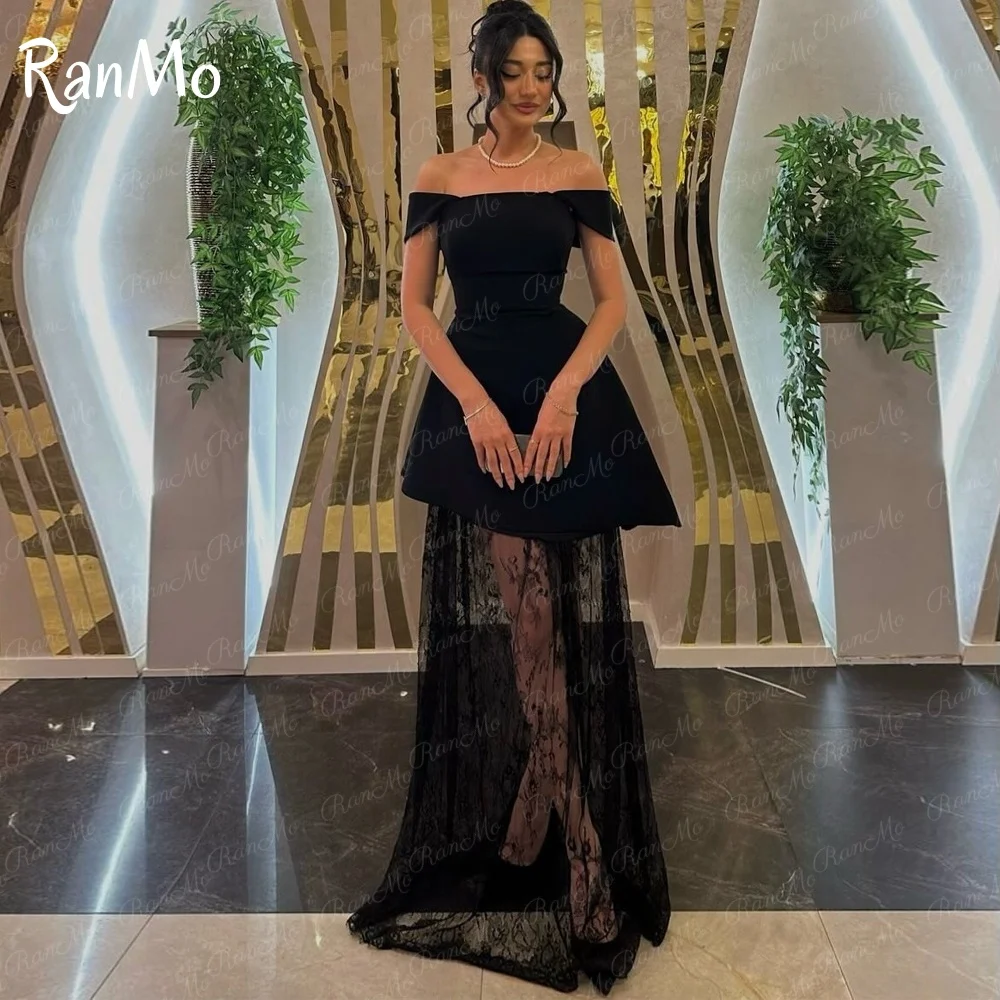 

Ranmo Off Shoulder Evening Dresses Floor-Length Elegant Prom Dresses A-Line Saudi Arabia Wedding Dress For Women Customized 2025
