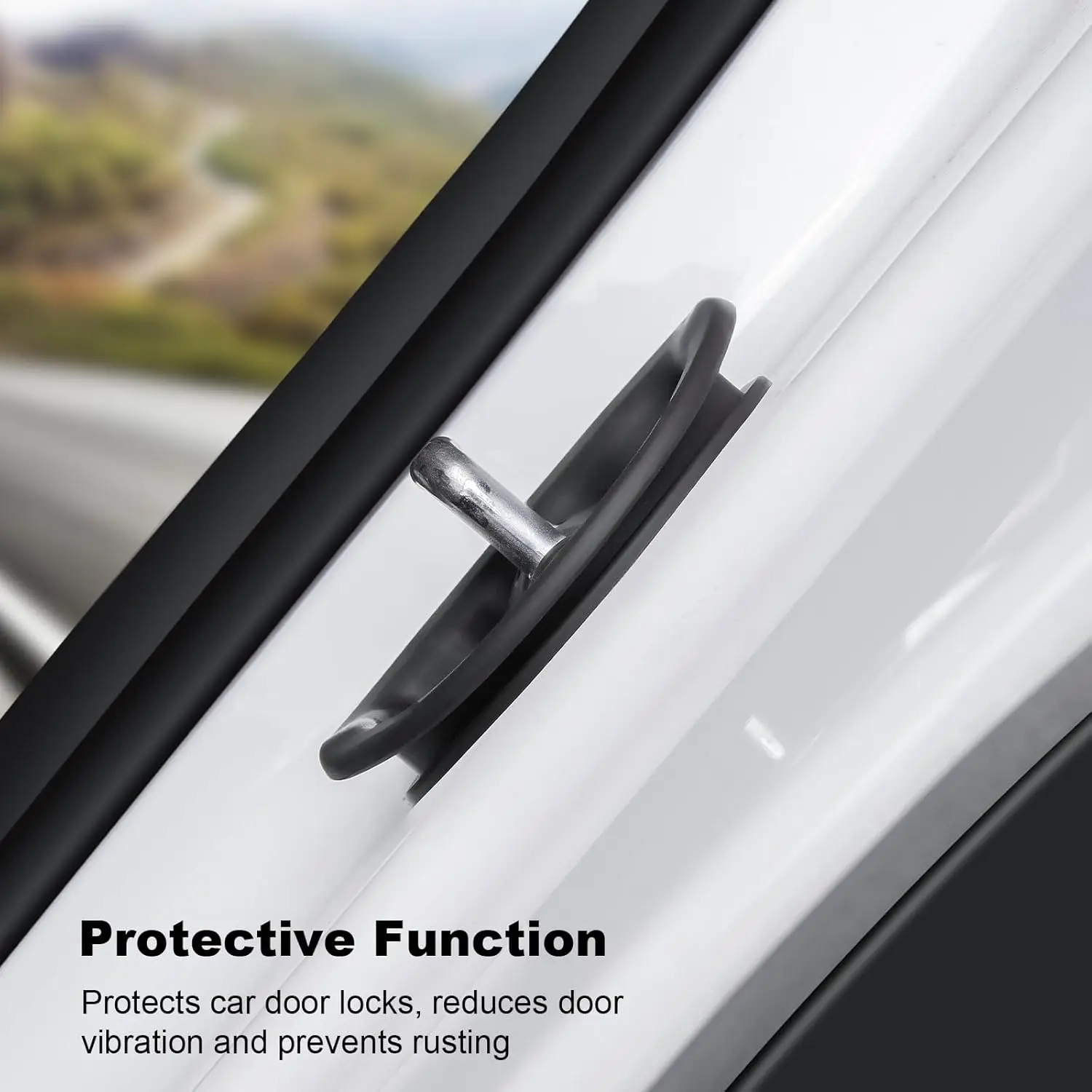 Silicone Door Lock Protector for Tesla Model Y 2017-2026 Car Door Lock Latches Cover for Tesla Model 3 Silent Shock Pads