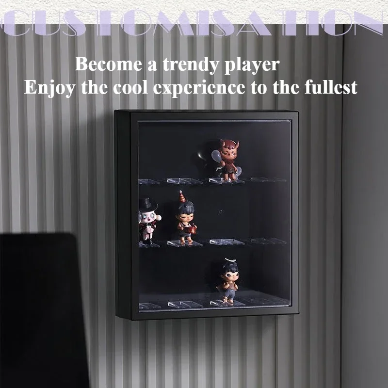 

Photo Frame Display Box Blind Box Display Stand Large Capacity Acrylic Dustproof Multi Functional Handheld Wall Mounted