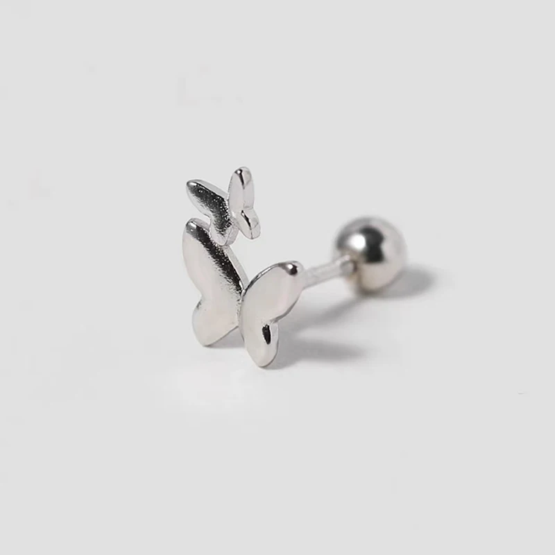 Kpop Mini Minimalist Butterfly Fairy Shiny Exquisite Aesthetic Ear Bone Clip Earrings for Women Egirl BFF Jewelry