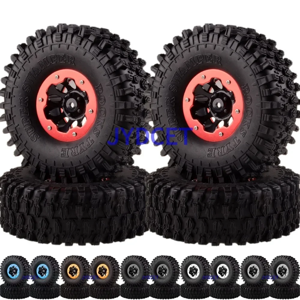 4P Beadlock Wheel Rims Hub 120MM Super Swamper Tyre Tires for RC 1:10 HSP Rock Crawler Axial SCX10 II Tamiya CC01 TRX4 TF2