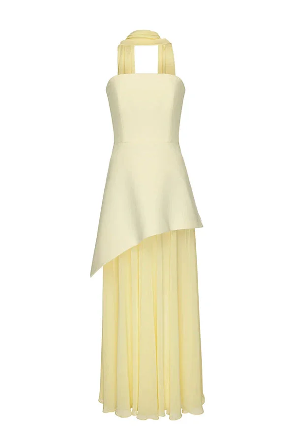 Hemelsblauw A-lijn galajurken met jasje Chiffon lange galajurk Volledige mouw Elegantie Satijn Strapless formele jurken met split