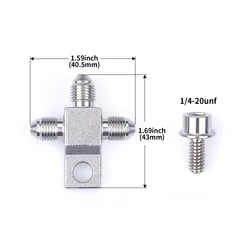 Universal AN3 TEE/AN3 to M10x1/AN3 to M12x1.0 Male Flare Stainless Steel Brake Hose Clutch Line Oil Hose Fitting Adapter