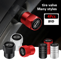 4Pcs 3D Metal Car Tire Valve Caps Wheel Dust Cover For BYD Tang F3 E6 Atto3 Yuan Plus Song Max F0 G3 I3 Ea1 Dmi 2din S7 E3 L3 F6