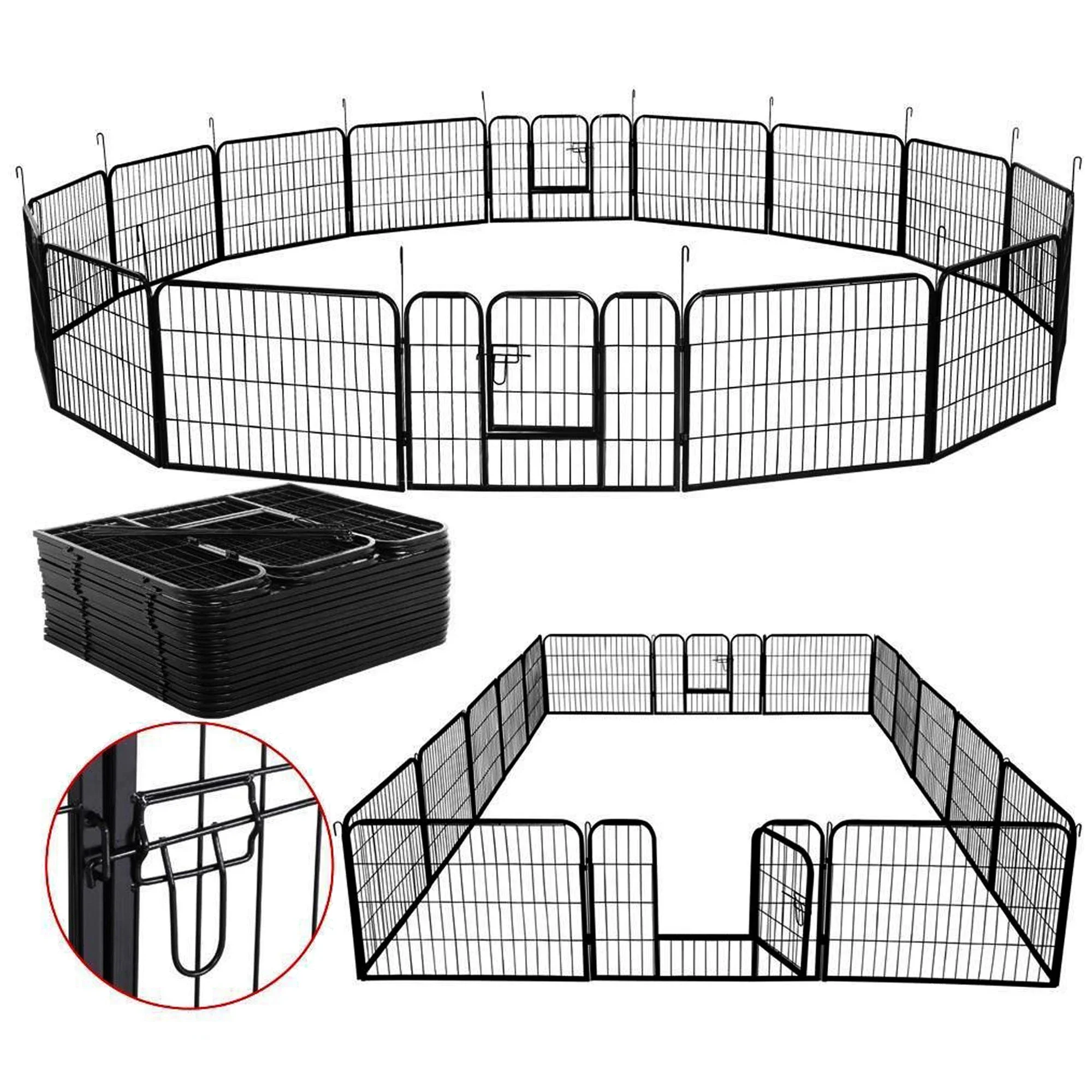 Folding Foldable Steel Metal Pet Dog Play Pen Playpen Cage Pet Dog Fence For Dog Play Exercise