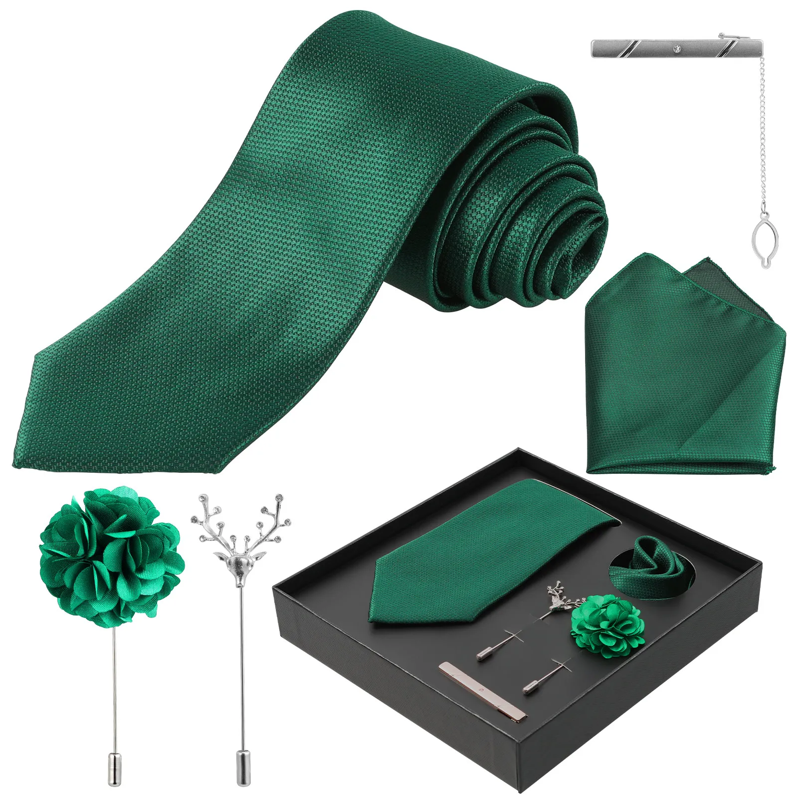 5 PCS Men's Tie Set with Pocke - огляд і ціна Handkerchief Cotton Men