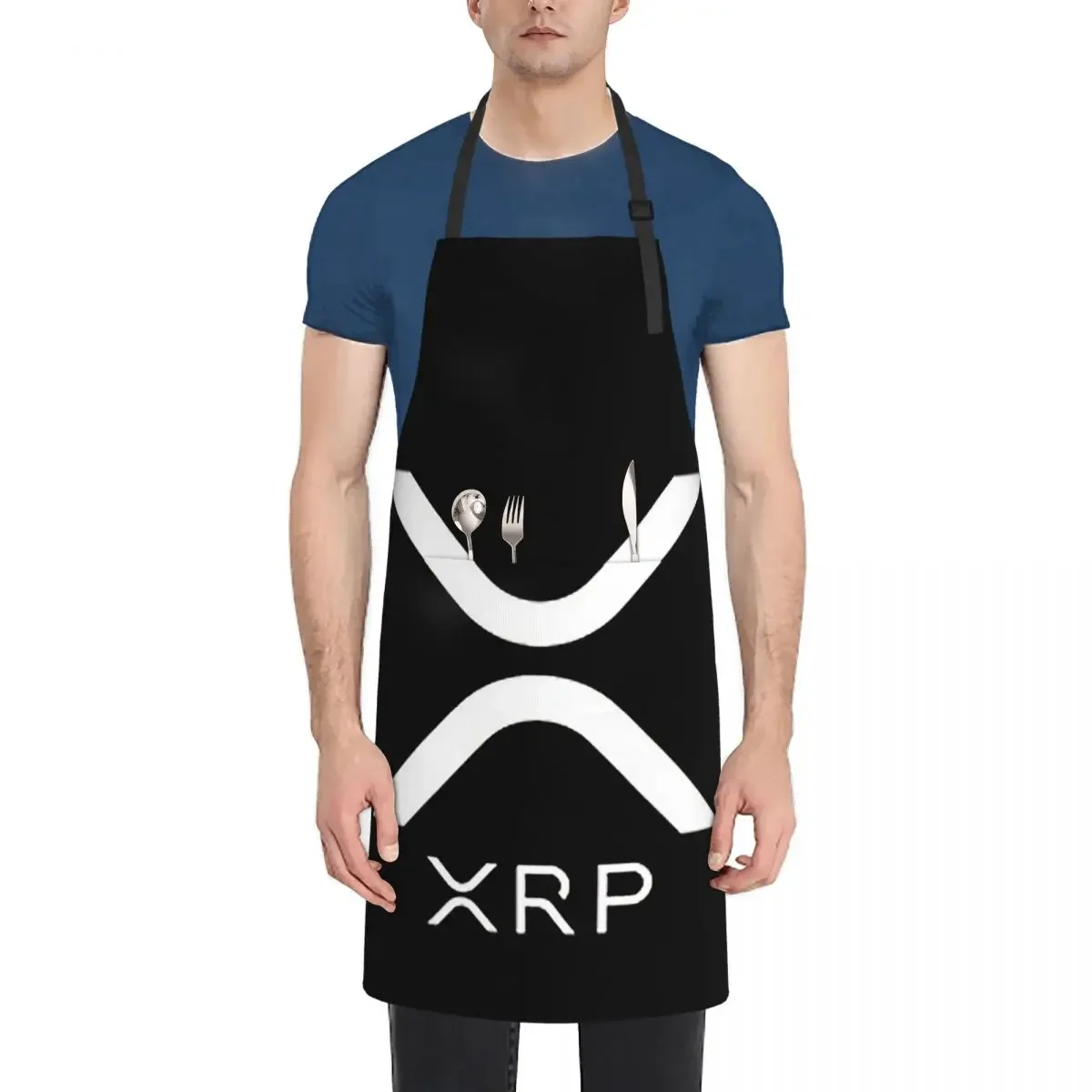 

XRP - Фартуки премиум-класса Ripple для шеф-повара, приготовления пищи, кухни, Tablier, водонепроницаемый нагрудник, кухонный сарафан для уборки для женщин и мужчин, садоводства