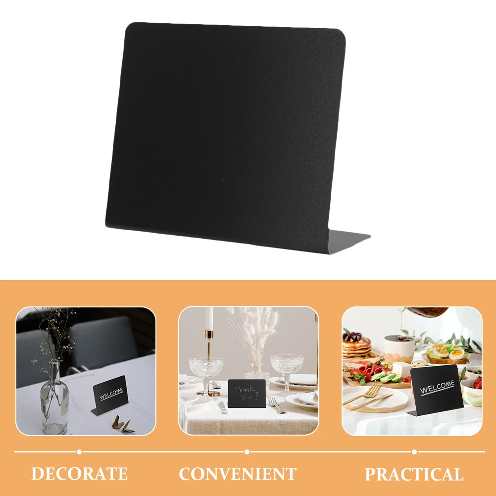 12 قطعة سبورات سوداء متعددة الوظائف سبورة صغيرة علامات سطح المكتب للرسائل رسم الصور في بوفيه سبورة صغيرة