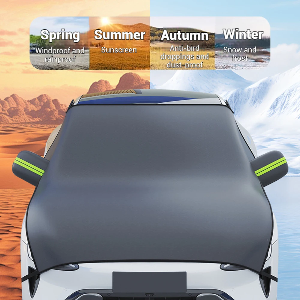 Car Snow Cover Extra Large Windshield Side Window Protector Covers For Snow Ice Sun Shade Dust Frost Freezing Accessories