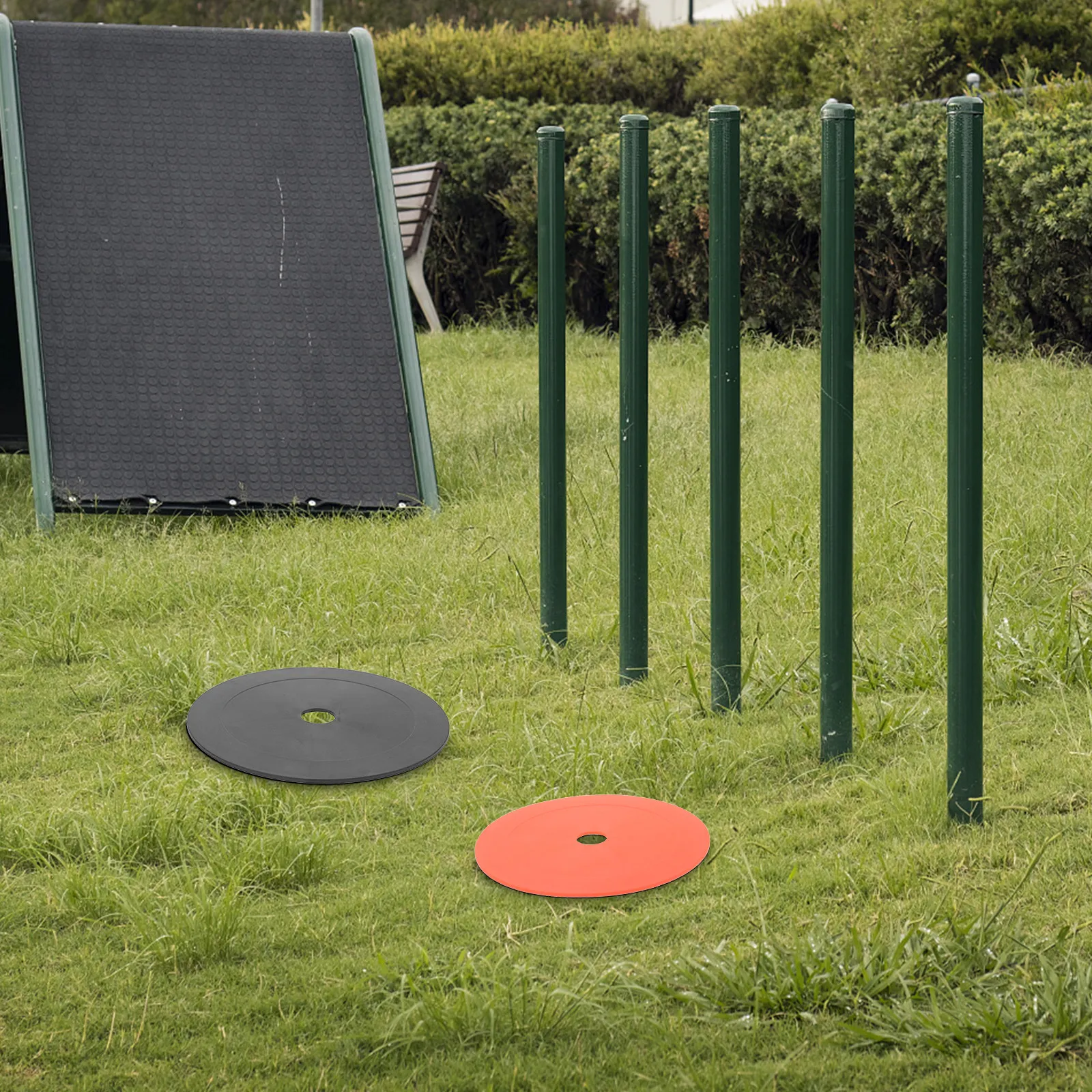 Soccer Training Marker Discs 5 Pack Sturdy PVC Field Cones for Football Agility Practice and Workouts