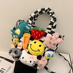 Summer Canvas Bags for Women 2022 Trend Cartoon Cute Casual Tote Bag Fashion Funny Messenger Bag Girls Doll Shoulder Bag Woman