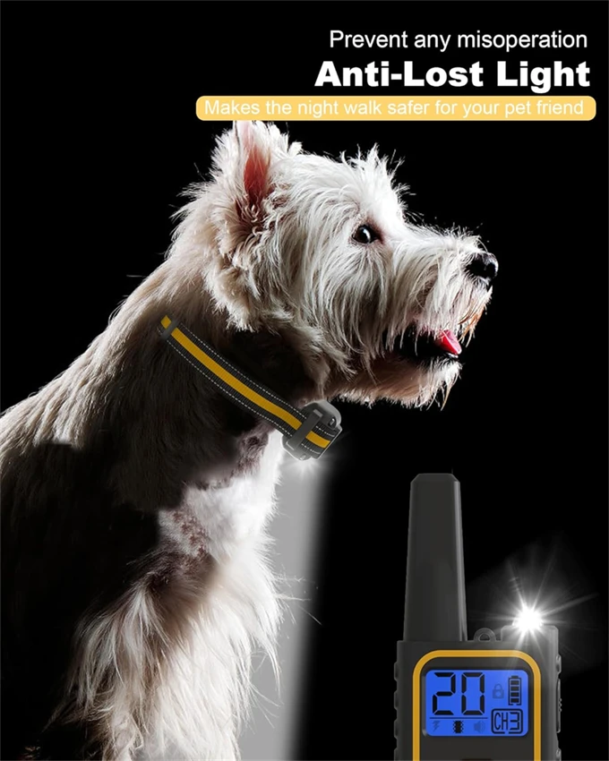

STLFHot Sell Rechargeable Waterproof Anti Bark Collar Vibration Sound Electric-Shock Smart Dog Training Device