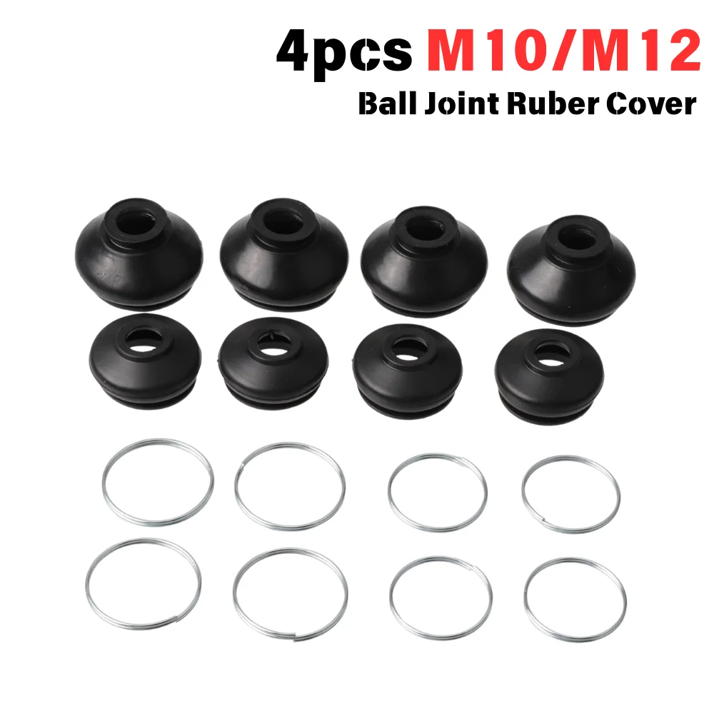 

4 Pcs M10/M12 Ball Joint Rubber Cover Suspension Steering Tie Rod Ends Dust Protection Cover For Chinese ATV Go Kart Quad Bike