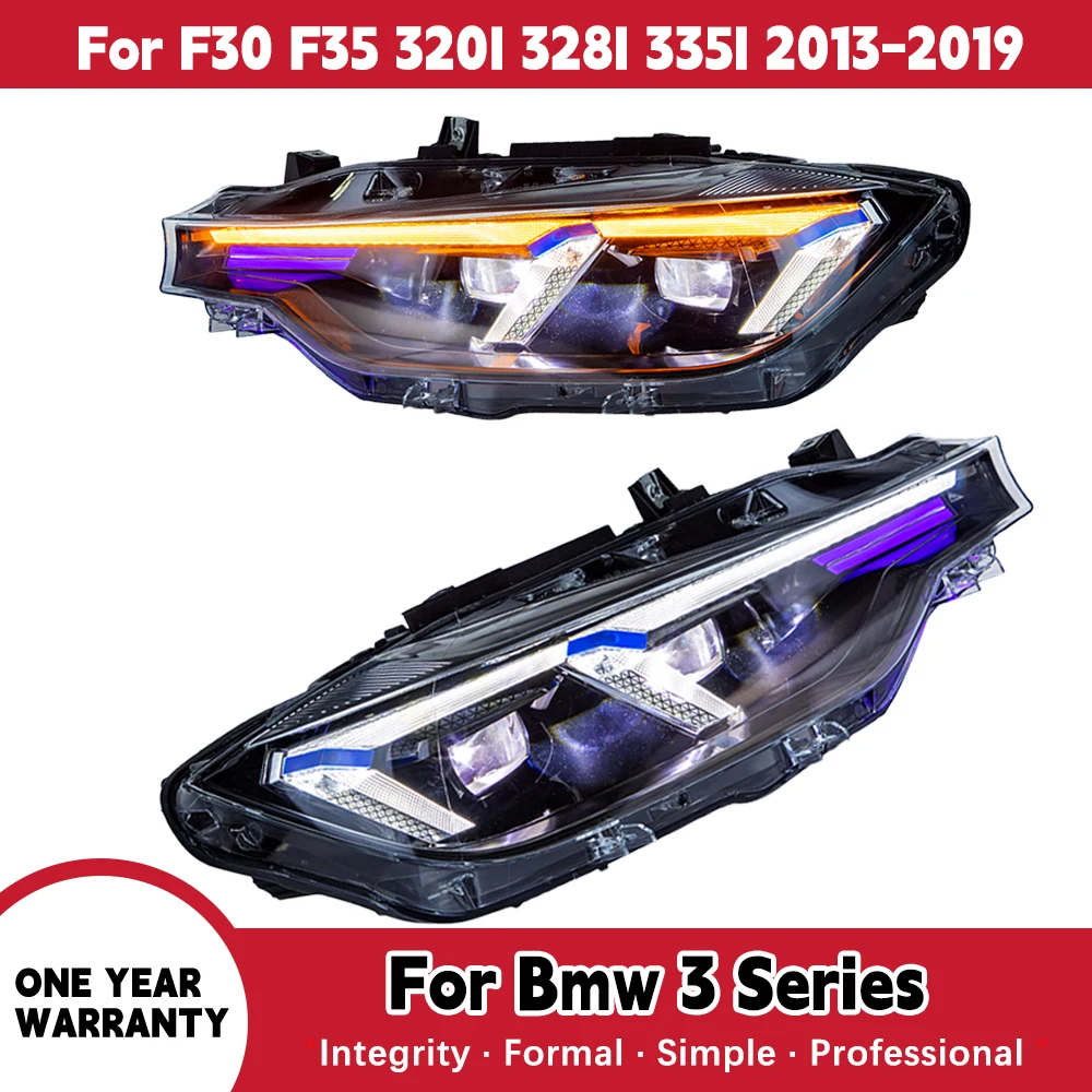 

2Pcs Car Headlights Assembly For Bmw F30 F35 320I 328I 335I 3 Series 2013-2019 Replace Modified Auto Front Drl Turn Signal Lamps