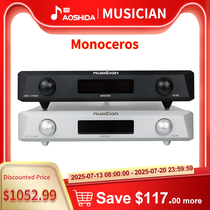 

Musician Monoceros Fully Balanced Class A Power Amplifier XLR RCA R2R Pre Amplifier Stereo Crosstalk HIFI AMP + Remote Control