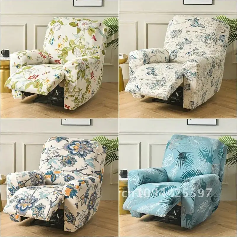 Floral Recliner Sofa Cover Lazy Boy Chair Cover Elastic Massage Sofa Slipcovers for Living Room Lounger Armchair Sofa Covers