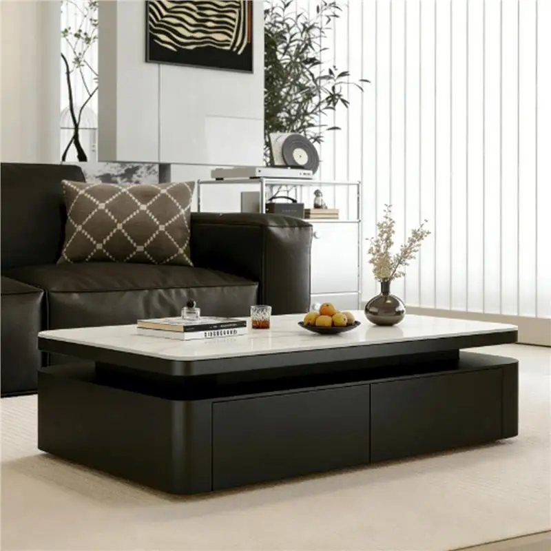 Rock slab coffee table living room household small apartment modern light luxury high sense rectangular I