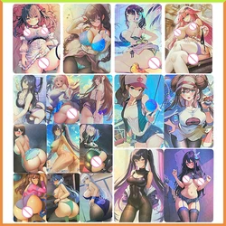 Anime ONE PIECE DIY ACG Laser Sexy Flash Card Cheshire Taiho Atago Rosa Keqing giocattoli per ragazzi carte da collezione regalo di compleanno