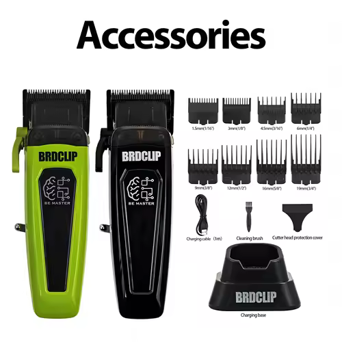BRDCLIP Professional Electric Hair Clipper BRD 106 Hair Trimmer for Man 7500RPM with Base 5-adjusted DLC Blade Barber Machine - Image 6