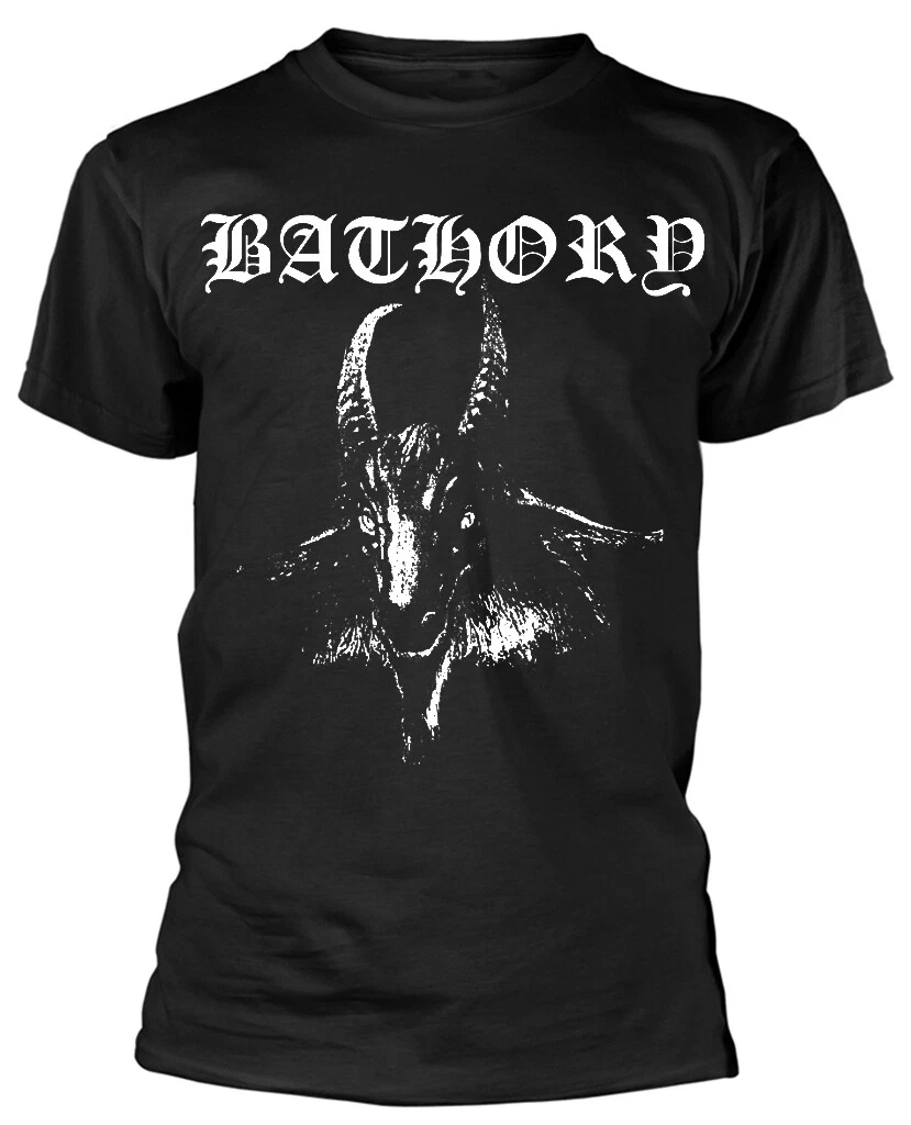 

Новинка 2025, футболка Bathory Goat, новая официальная хлопковая черная футболка унисекс всех размеров, хлопковая футболка унисекс с короткими рукавами High Street