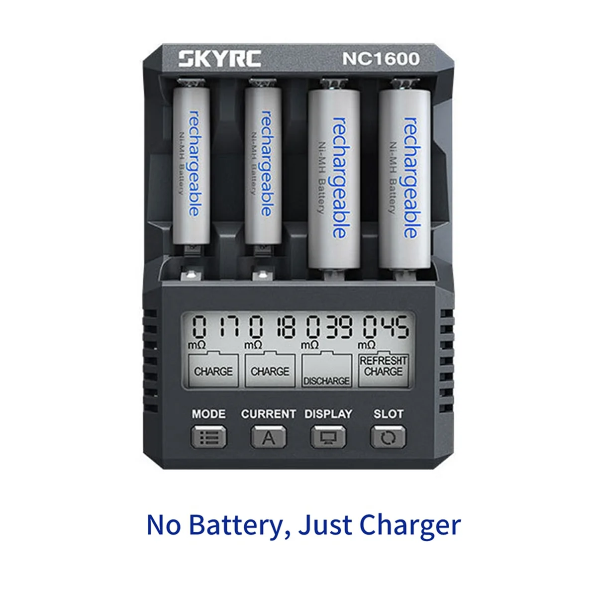 OIIRGO-SKYRC NC1600 شاحن بطارية AA/AAA NiMH NiCr شاحن بطارية مع محلل شاحن المرافق المحمولة