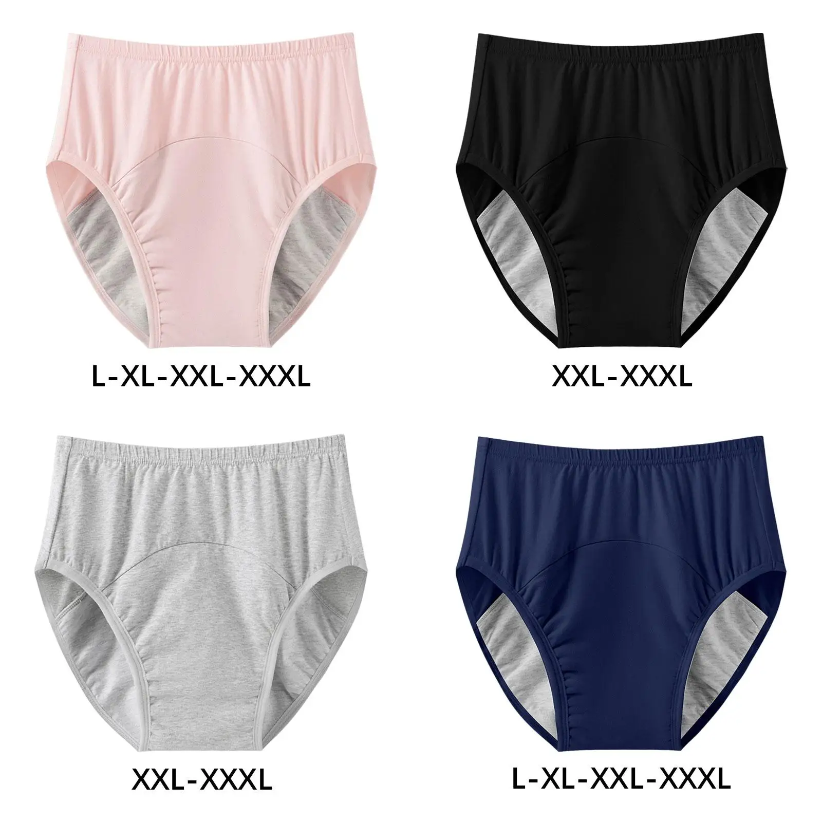 

Adult Diaper Incontinence Underwear Washable Underpants Breathable Leakproof for Women and Men ABDL Pure Cotton Nappy Briefs