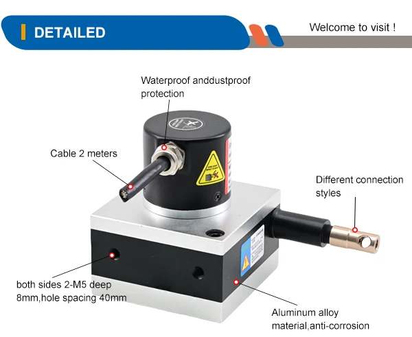 2026 Wire drawing encoder Ultra-high cost performance 1500mm 0-10V, 0-5V  draw wire encoder, cable displacement sensor