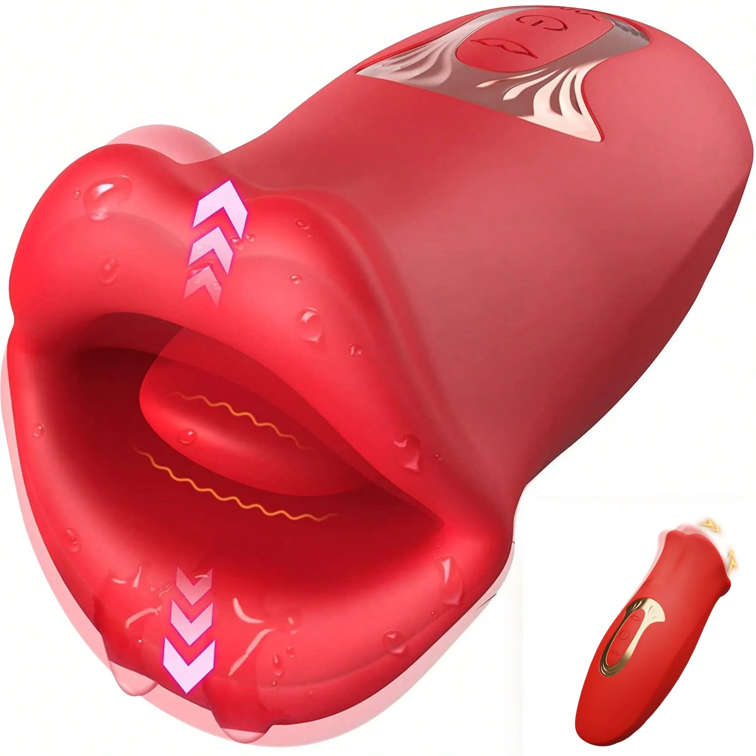 Realistic Lip Vibrator 10 Opening Closing 10 Tongue Vibrations Clitoral Nipple Stimulator Couple Foreplay Adult Intimate Toy 18+