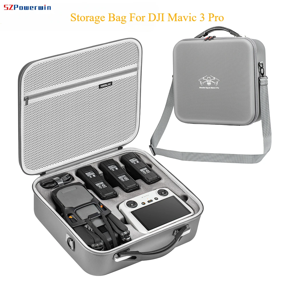 Storage Bag For DJI Mavic 3 Pro/Classic Accessories Travel Carrying Case PU Portable Shoulder Bag For DJI RC/RC PRO Case